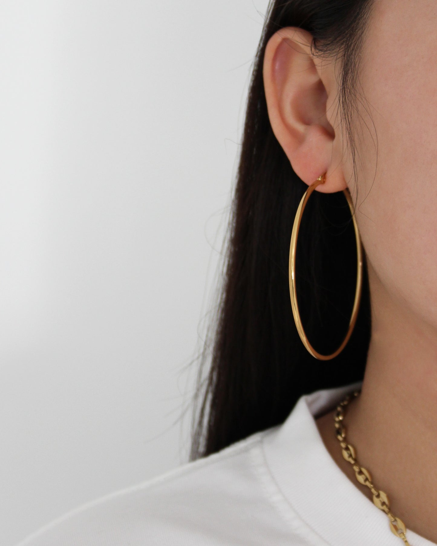 60MM HOOPS EARRINGS - GOLD