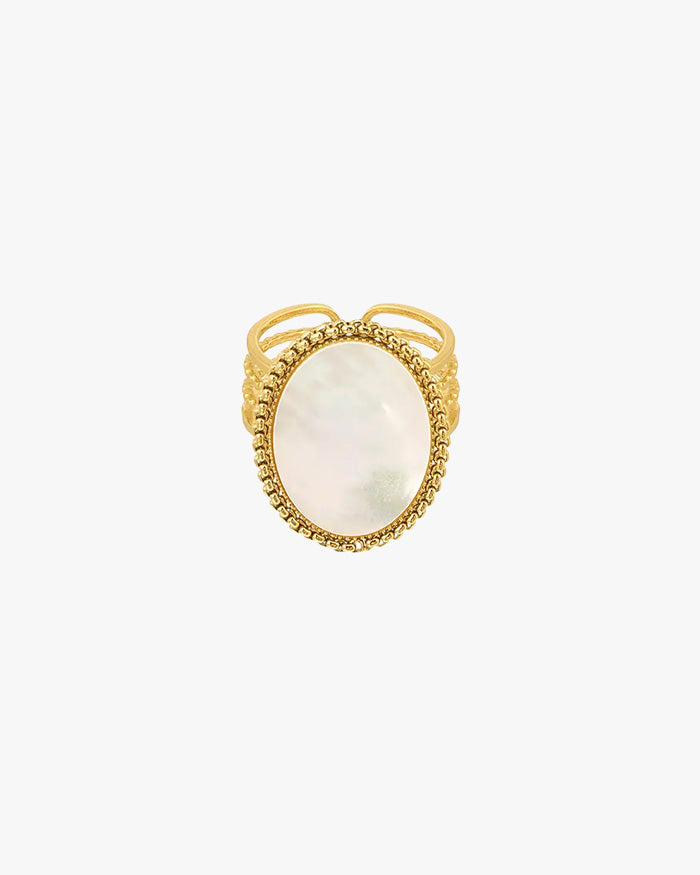 VINTAGE STONE RING - GOLD