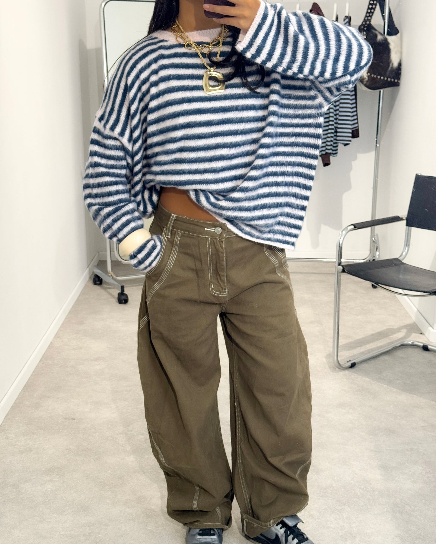 BALLOON JEANS - KHAKI ARMY