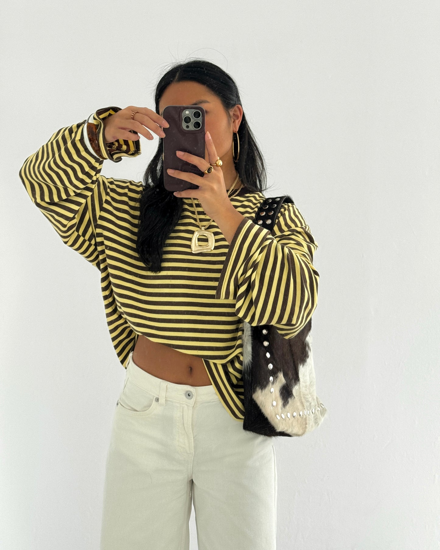 STRIPED LONGSLEEVE - YELLOW/BROWN