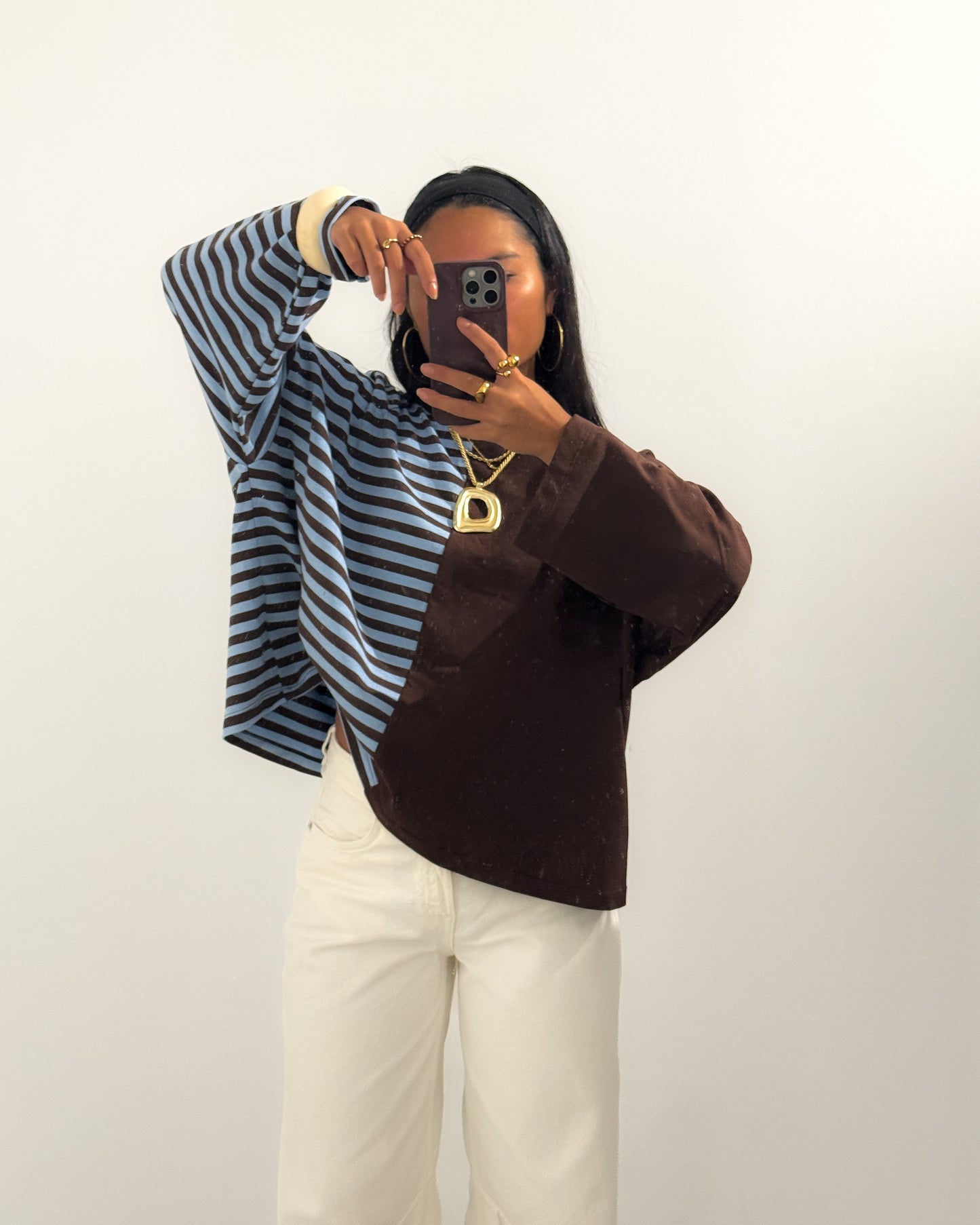 DUAL STRIPES LONGSLEEVE - BROWN