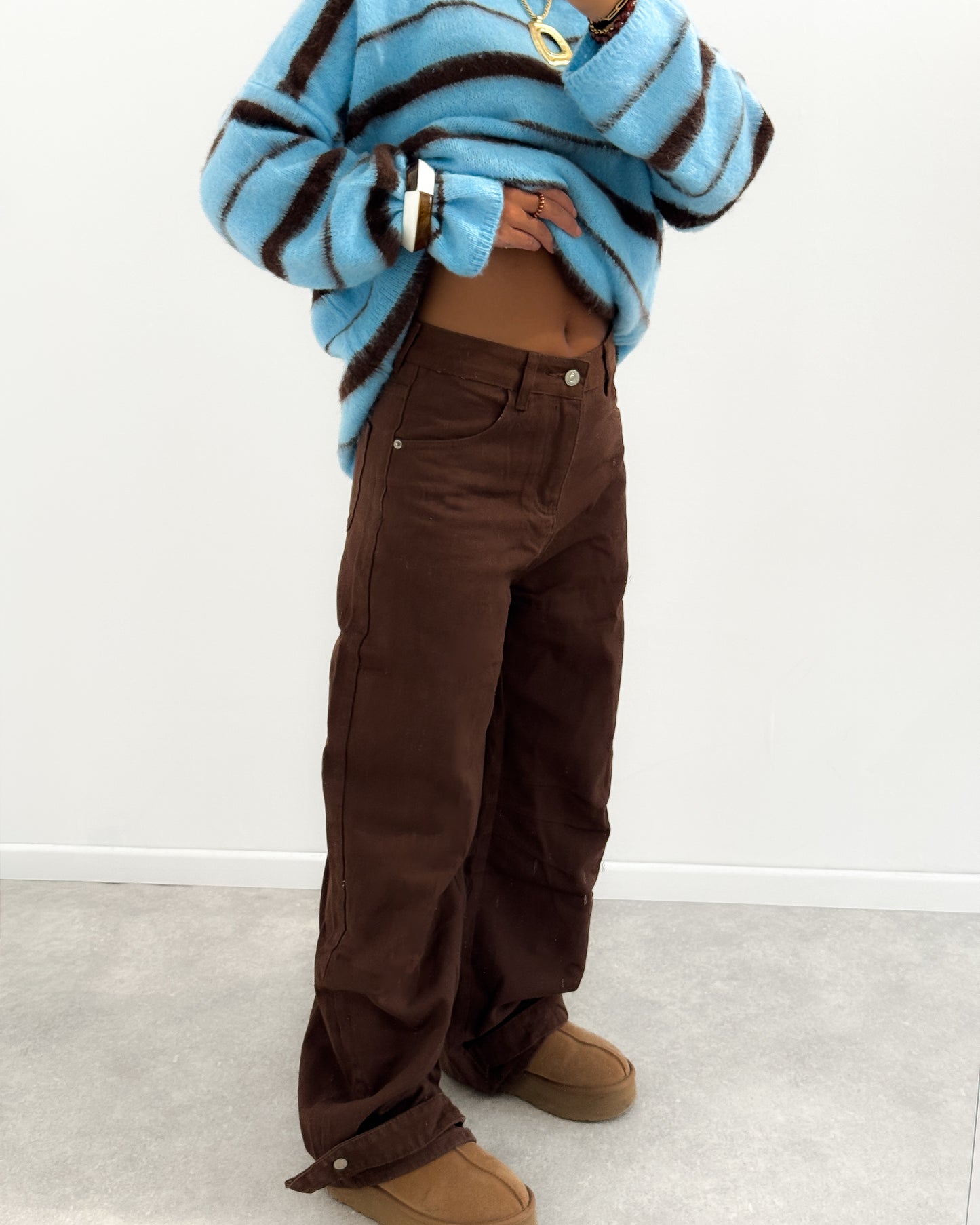 BALLOON JEANS - BROWN