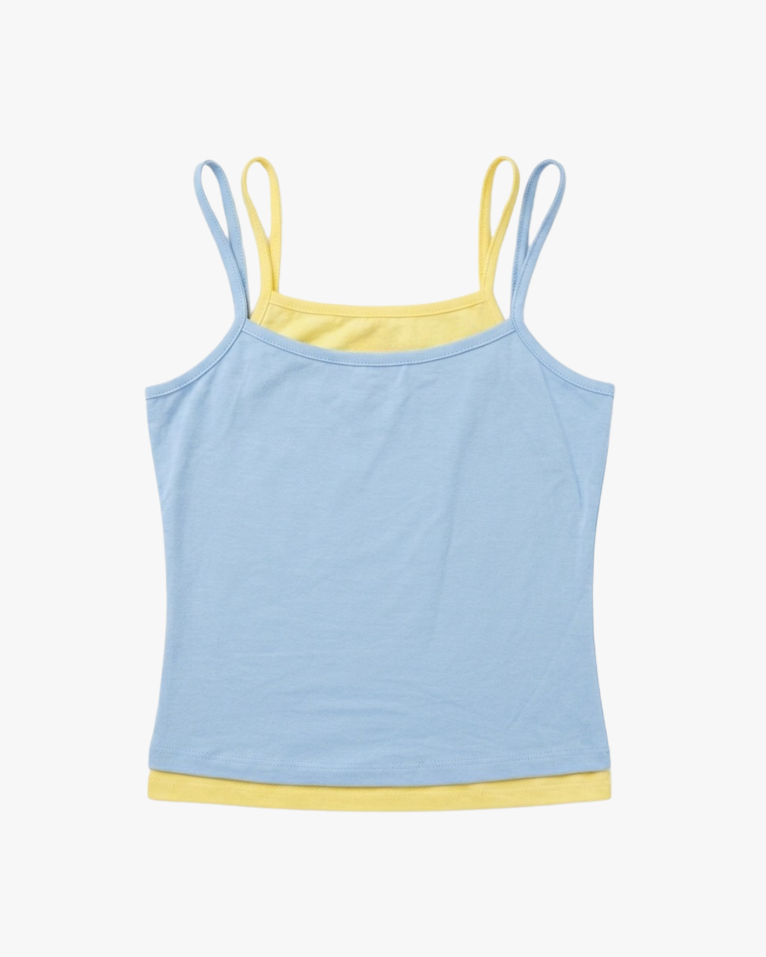 LAYERED TOP - BLUE/YELLOW
