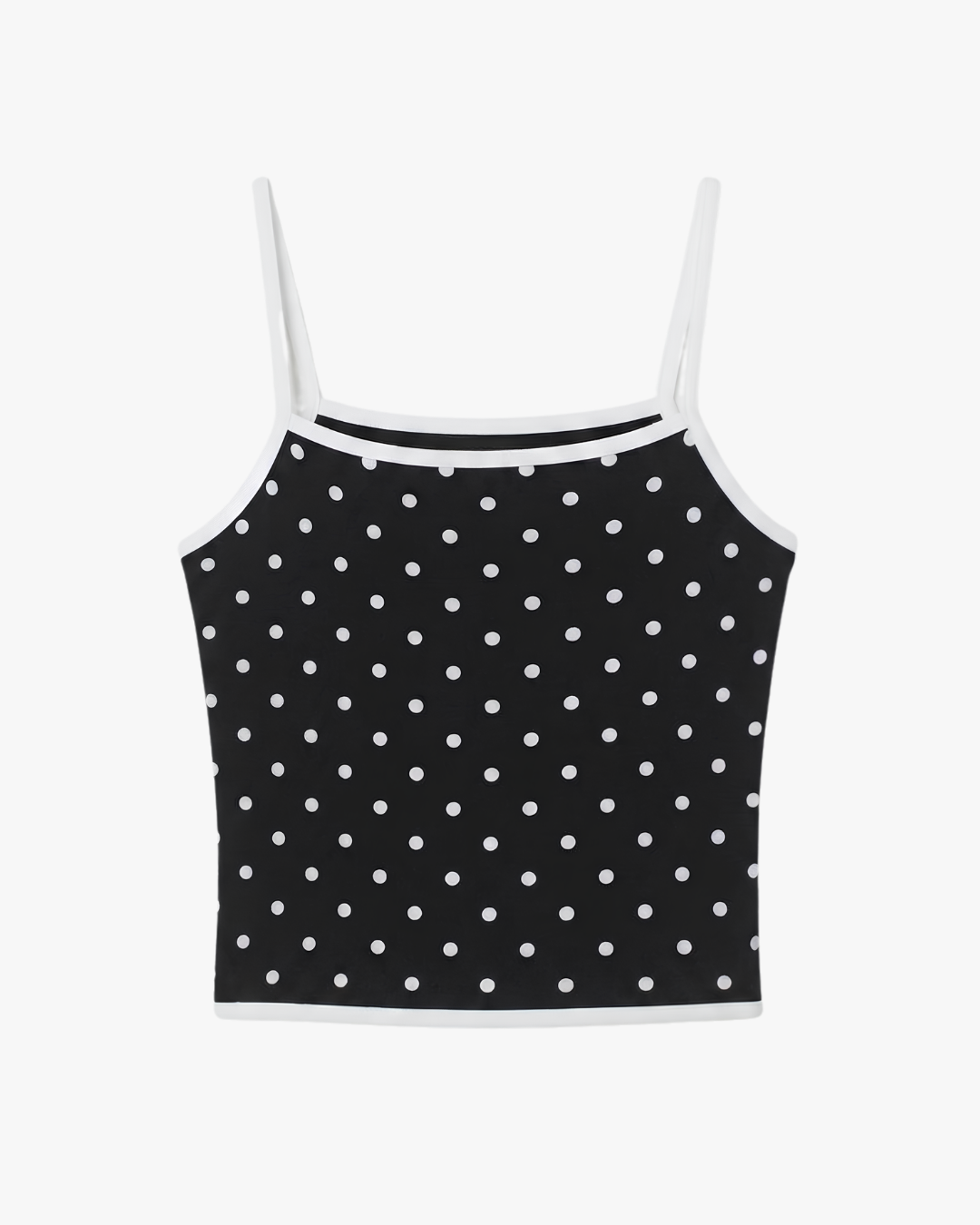POLKA DOT TOP - BLACK/WHITE