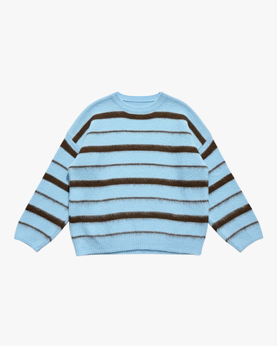 STRIPED FUZZY KNIT - BLUE