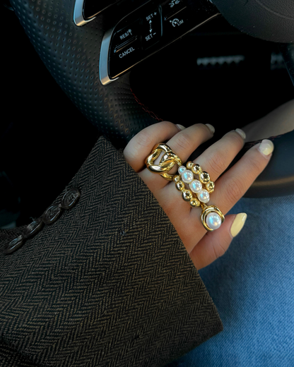 CHUNKY TWIST RING - GOLD