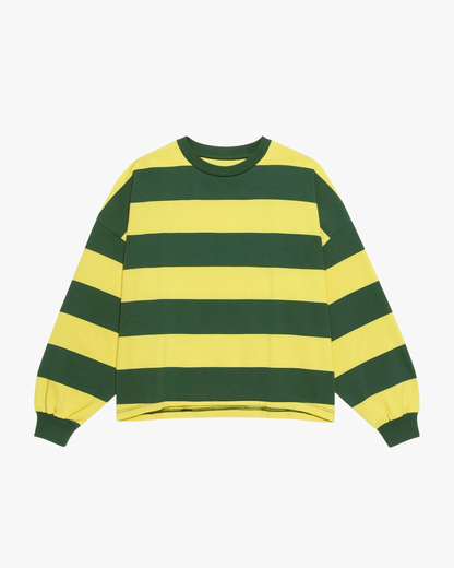 BOLD STRIPED SWEATER LONGSLEEVE - YELLOW/GREEN