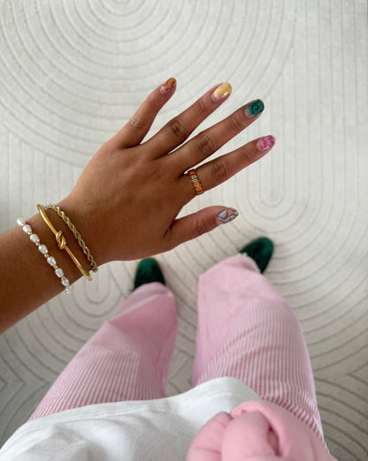 BOHO MULTICOLOR RING - GOLD