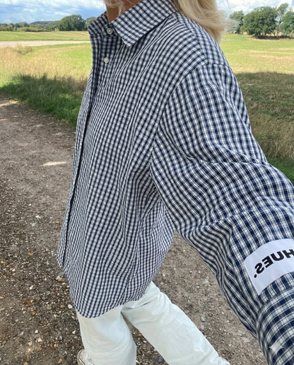 CHECKED SHIRT - NAVY