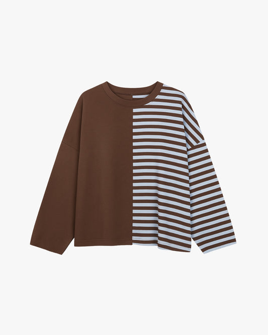 DUAL STRIPES LONGSLEEVE - BROWN