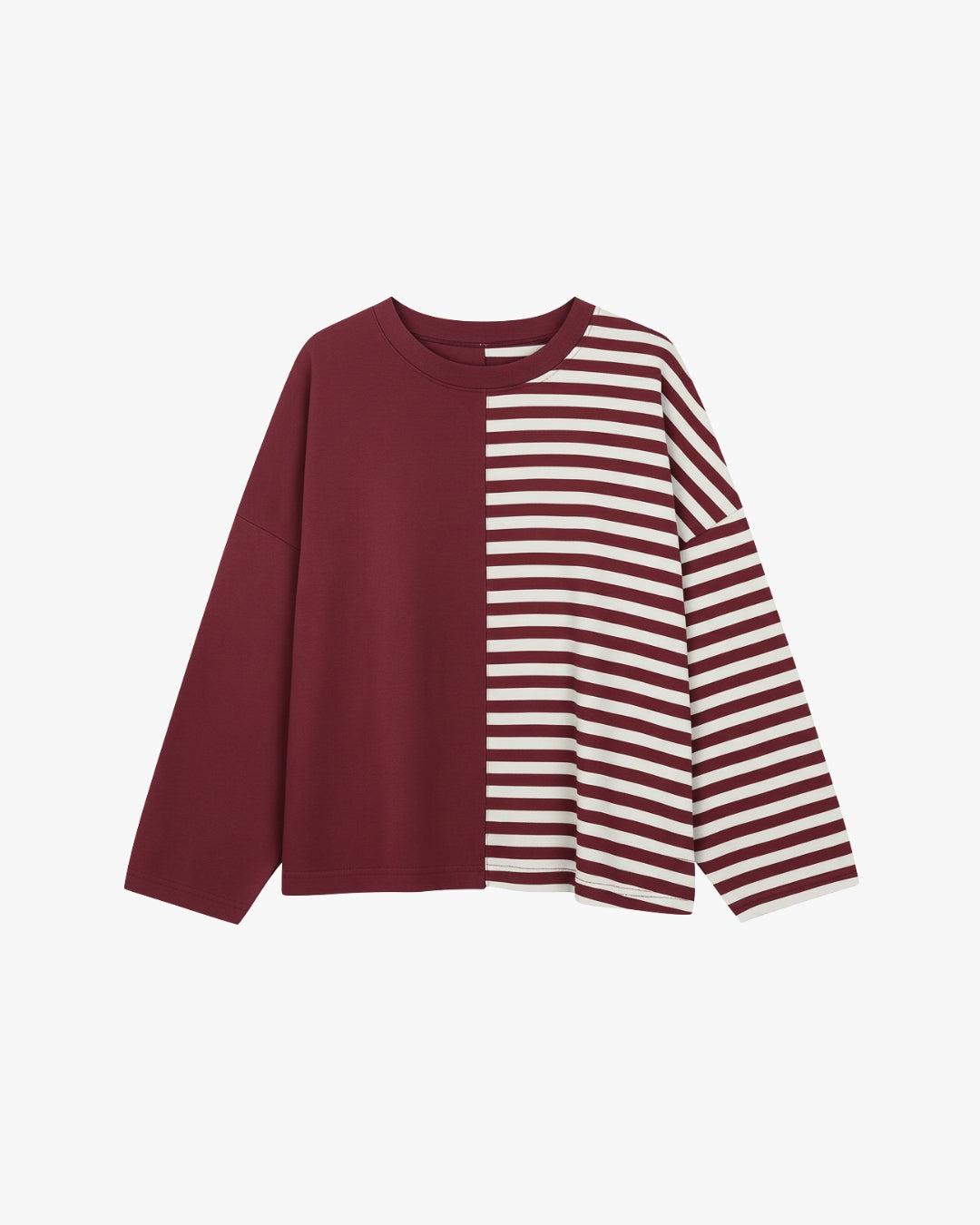 DUAL STRIPES LONGSLEEVE - BURGUNDY