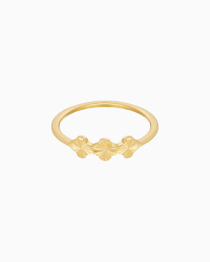 3 FLOWERS RING - GOLD