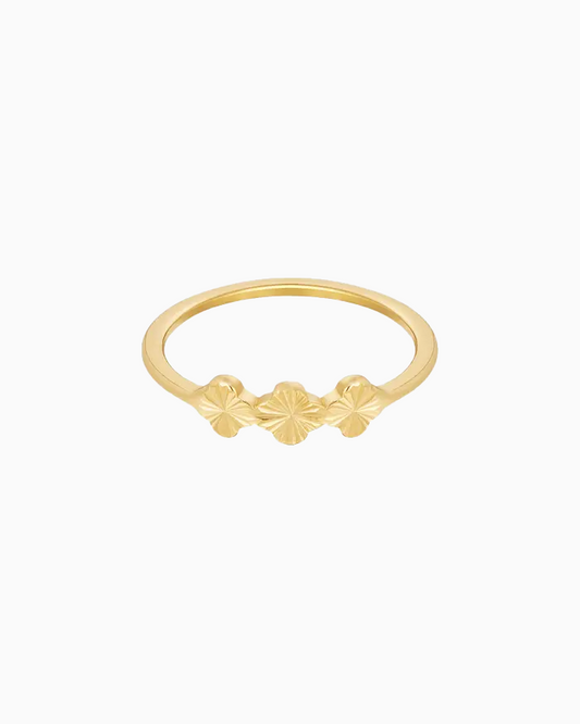 3 FLOWERS RING - GOLD