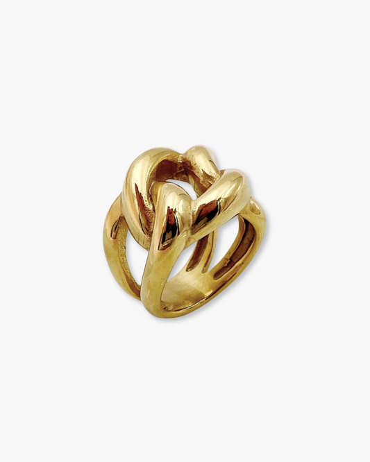 CHUNKY TWIST RING - GOLD