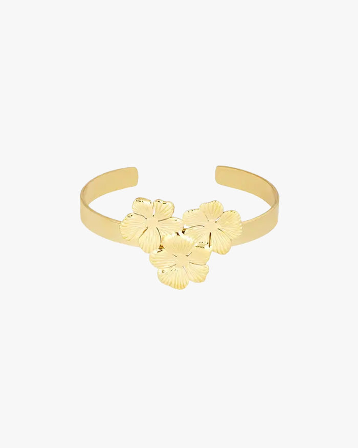 CHUNKY 3 FLOWERS BANGLE - BRACELET