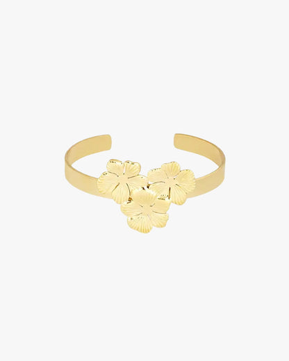 CHUNKY 3 FLOWERS BANGLE - BRACELET