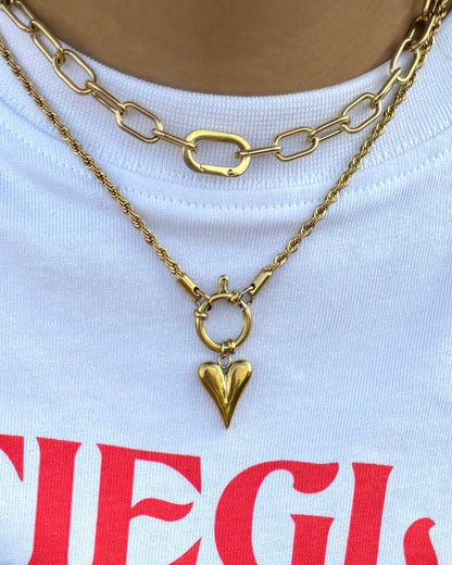 CHUNKY CHAIN ​​NECKLACE - GOLD