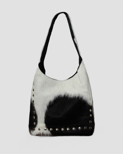 COW STUD SHOULDER BAG – 100% Genuine Hair On Leather