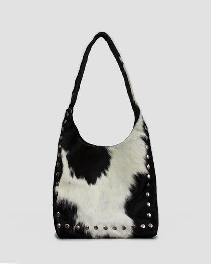 COW STUD SHOULDER BAG – 100% Genuine Hair On Leather