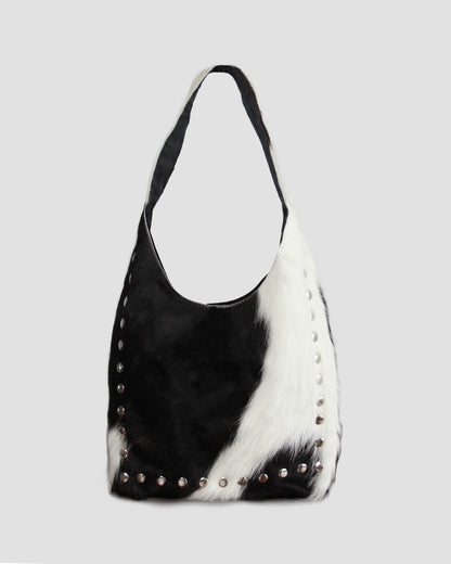 COW STUD SHOULDER BAG – 100% Genuine Hair On Leather