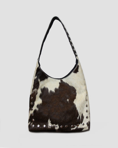 COW STUD SHOULDER BAG – 100% Genuine Hair On Leather