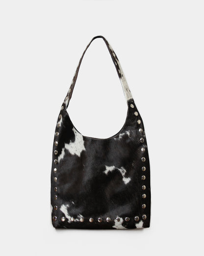 COW STUD SHOULDER BAG – 100% Genuine Hair On Leather