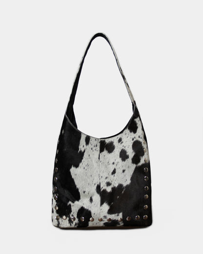 COW STUD SHOULDER BAG – 100% Genuine Hair On Leather
