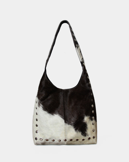 COW STUD SHOULDER BAG – 100% Genuine Hair On Leather