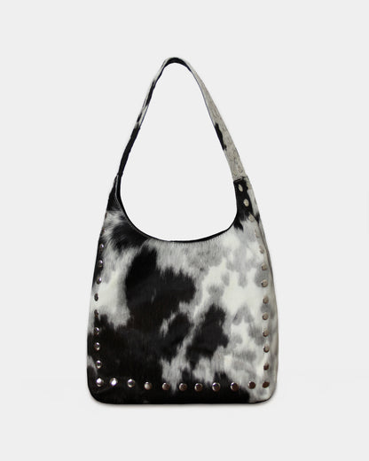 COW STUD SHOULDER BAG – 100% Genuine Hair On Leather