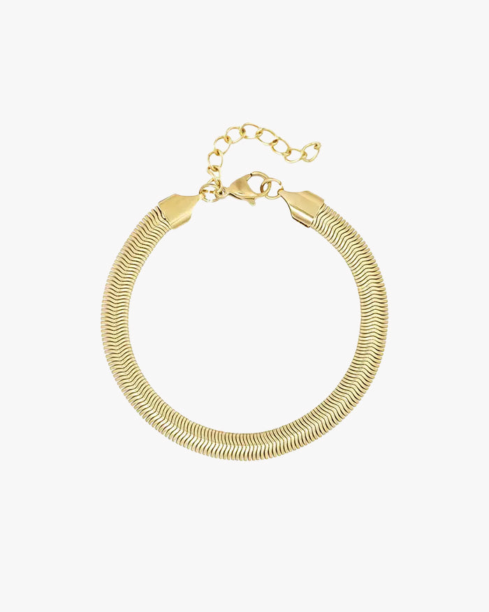 FLAT CHAIN LINK BRACELET - GOLD