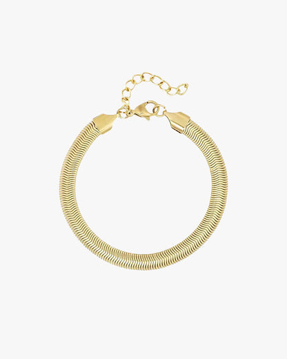 FLAT CHAIN LINK BRACELET - GOLD