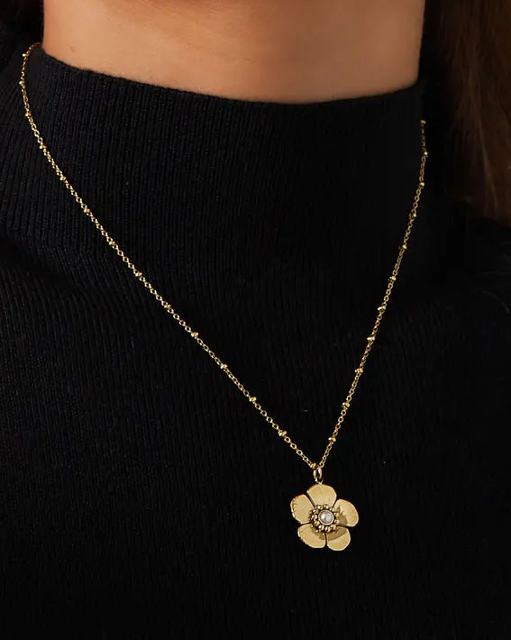 FLORAL NECKLACE - GOLD