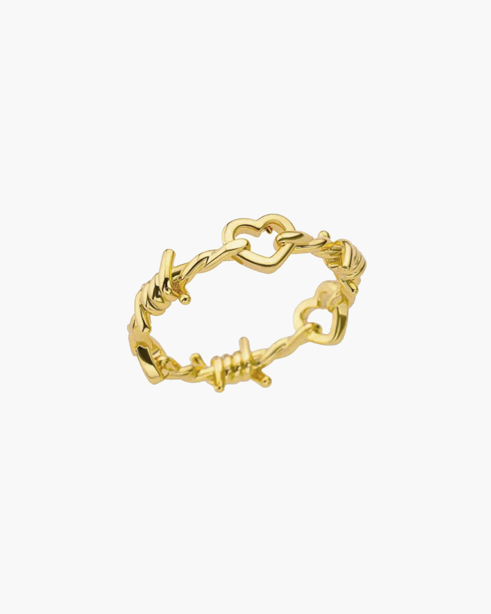 HEART TWIST RING - GOLD