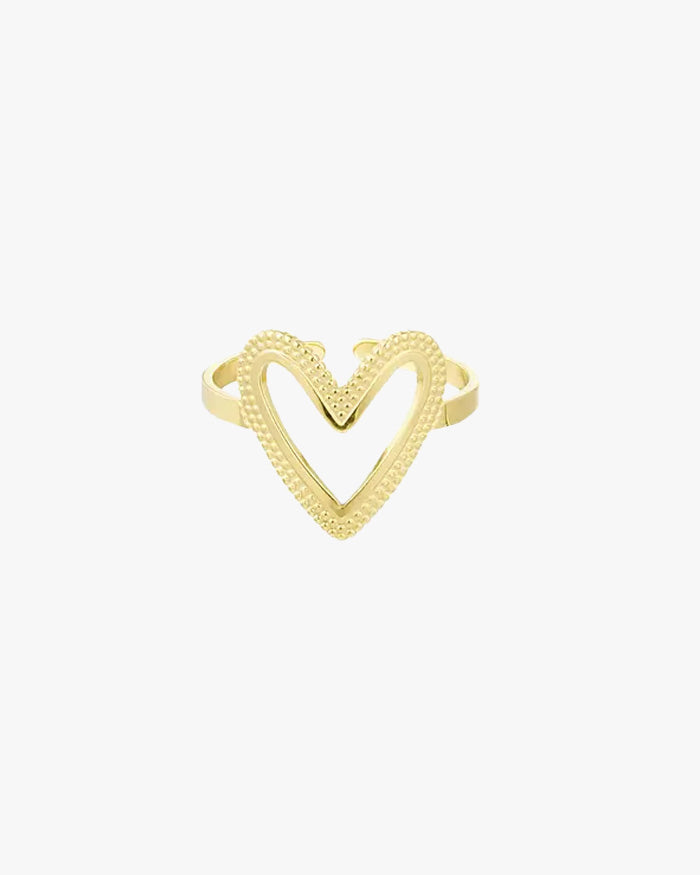 LOVE HEART RING - GOLD