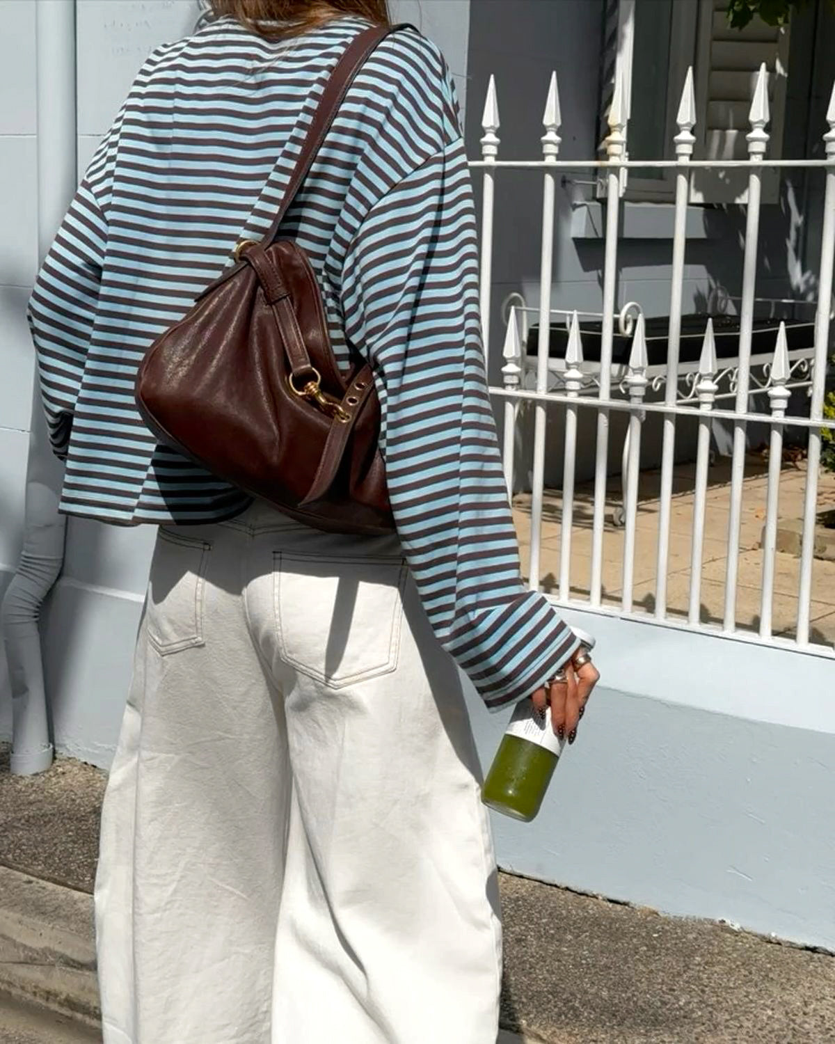 STRIPED LONGSLEEVE - BLUE/BROWN