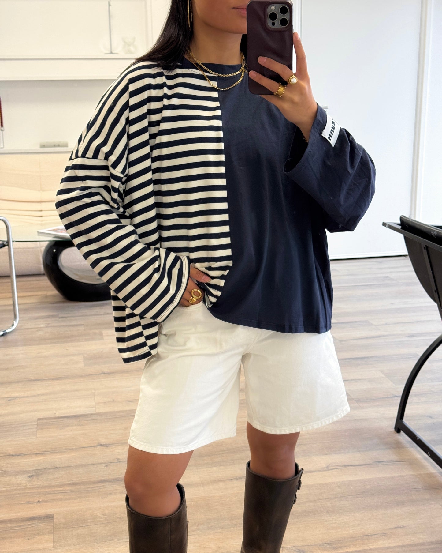 DUAL STRIPES LONGSLEEVE - NAVY