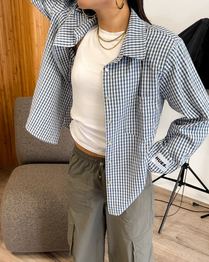 CHECKED SHIRT - NAVY