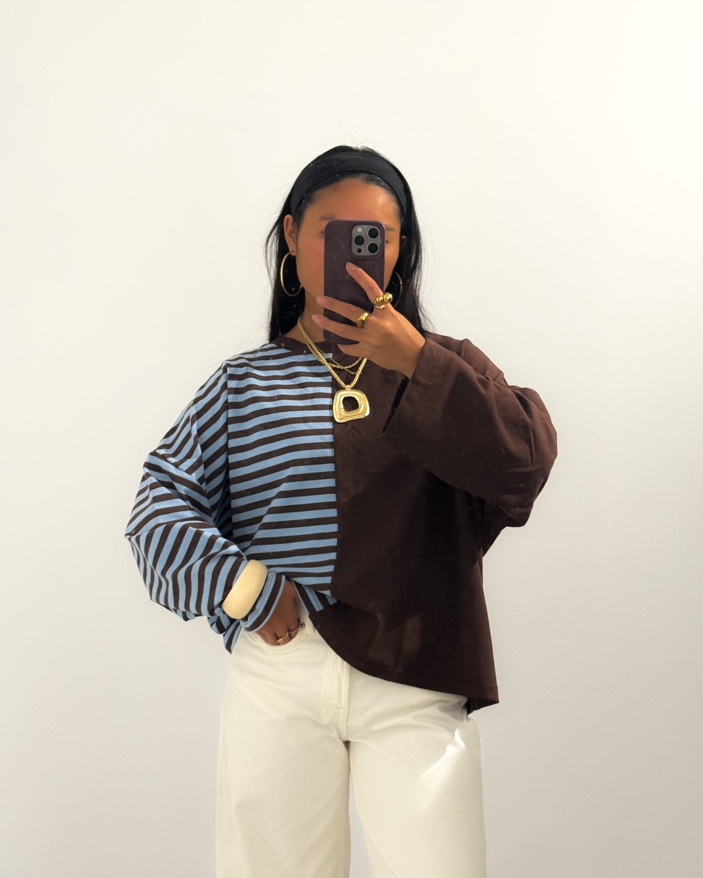 DUAL STRIPES LONGSLEEVE - BROWN