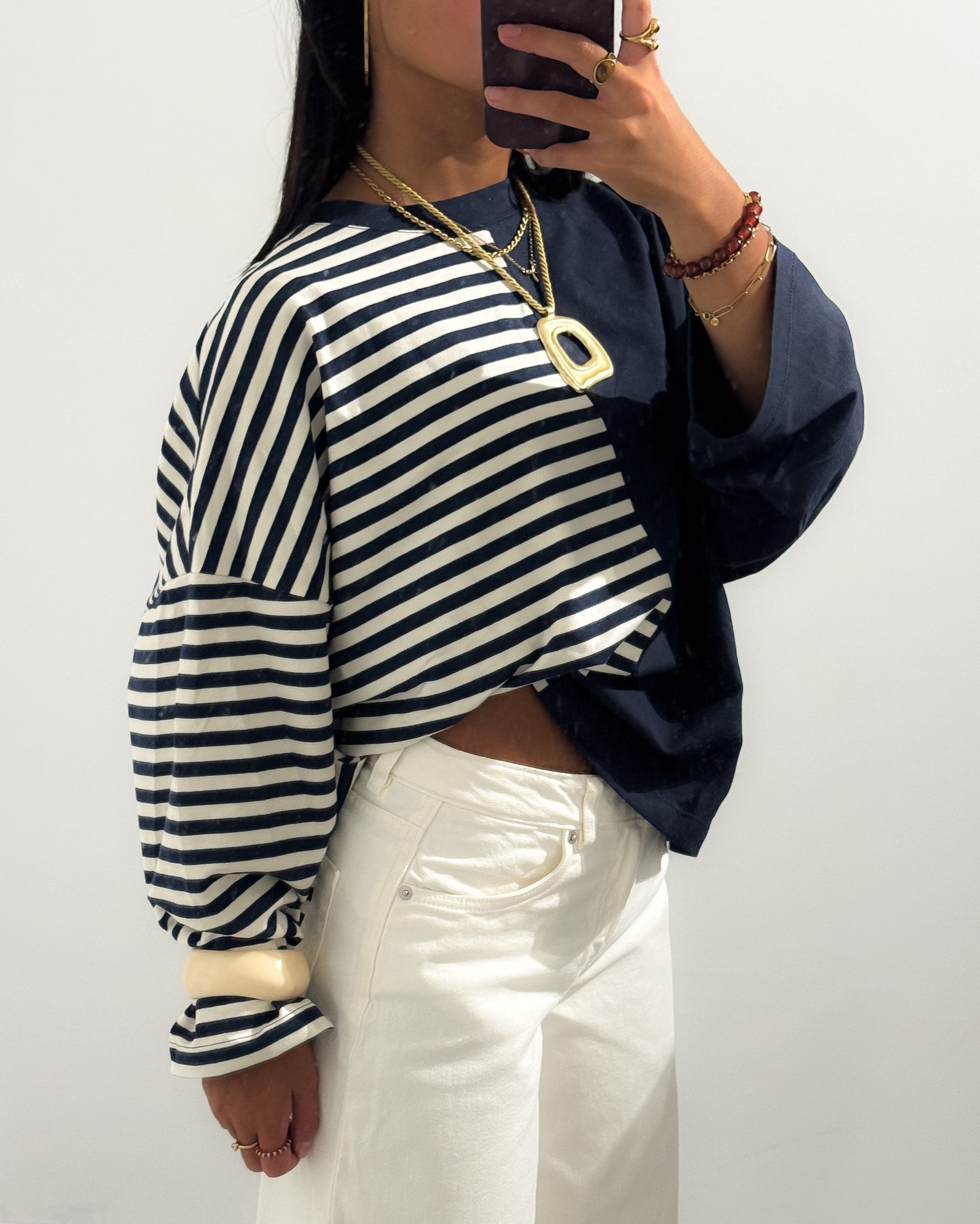 DUAL STRIPES LONGSLEEVE - NAVY