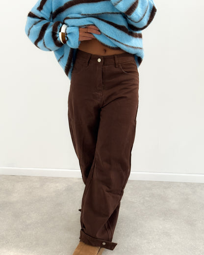 BALLOON JEANS - BROWN