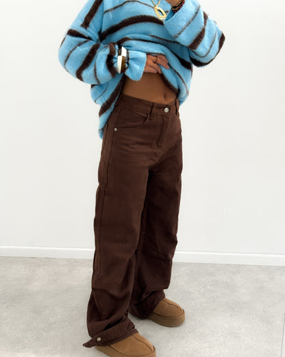 BALLOON JEANS - BROWN