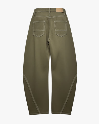 BALLOON JEANS - KHAKI ARMY