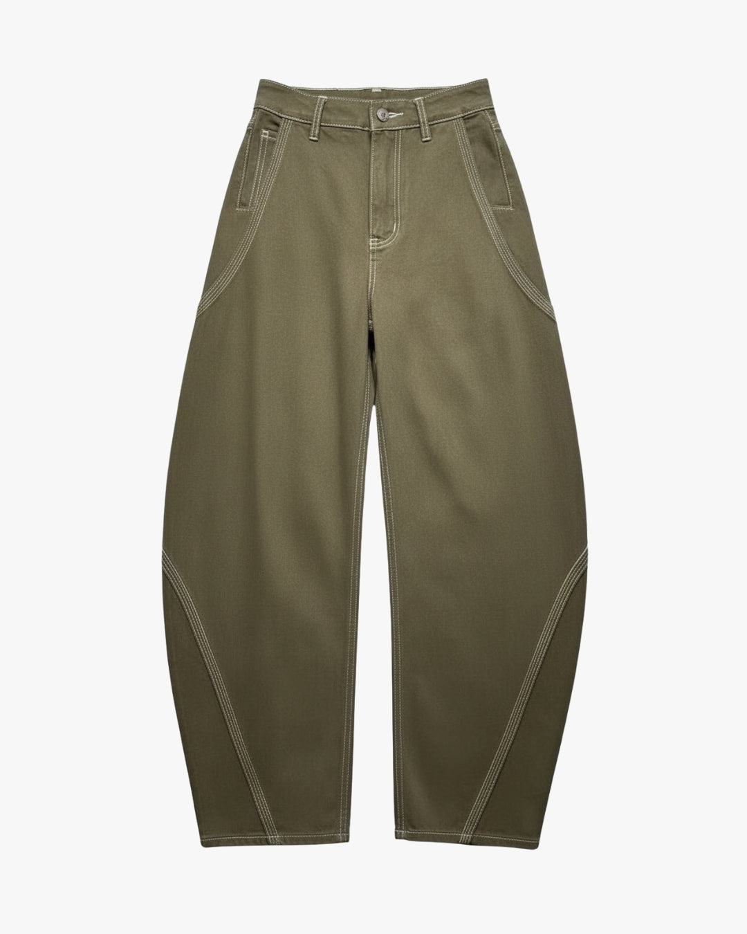 BALLOON JEANS - KHAKI ARMY