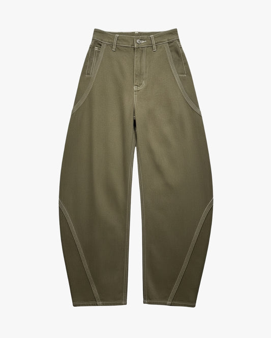 BALLOON JEANS - KHAKI ARMY