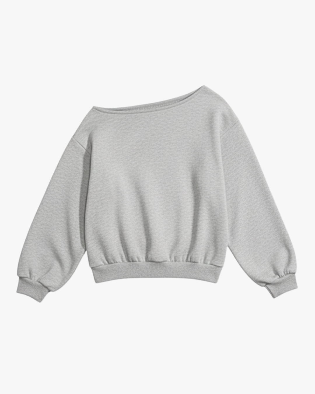 ONE SHOULDER ASYMMETRICAL SWEATER - GREY