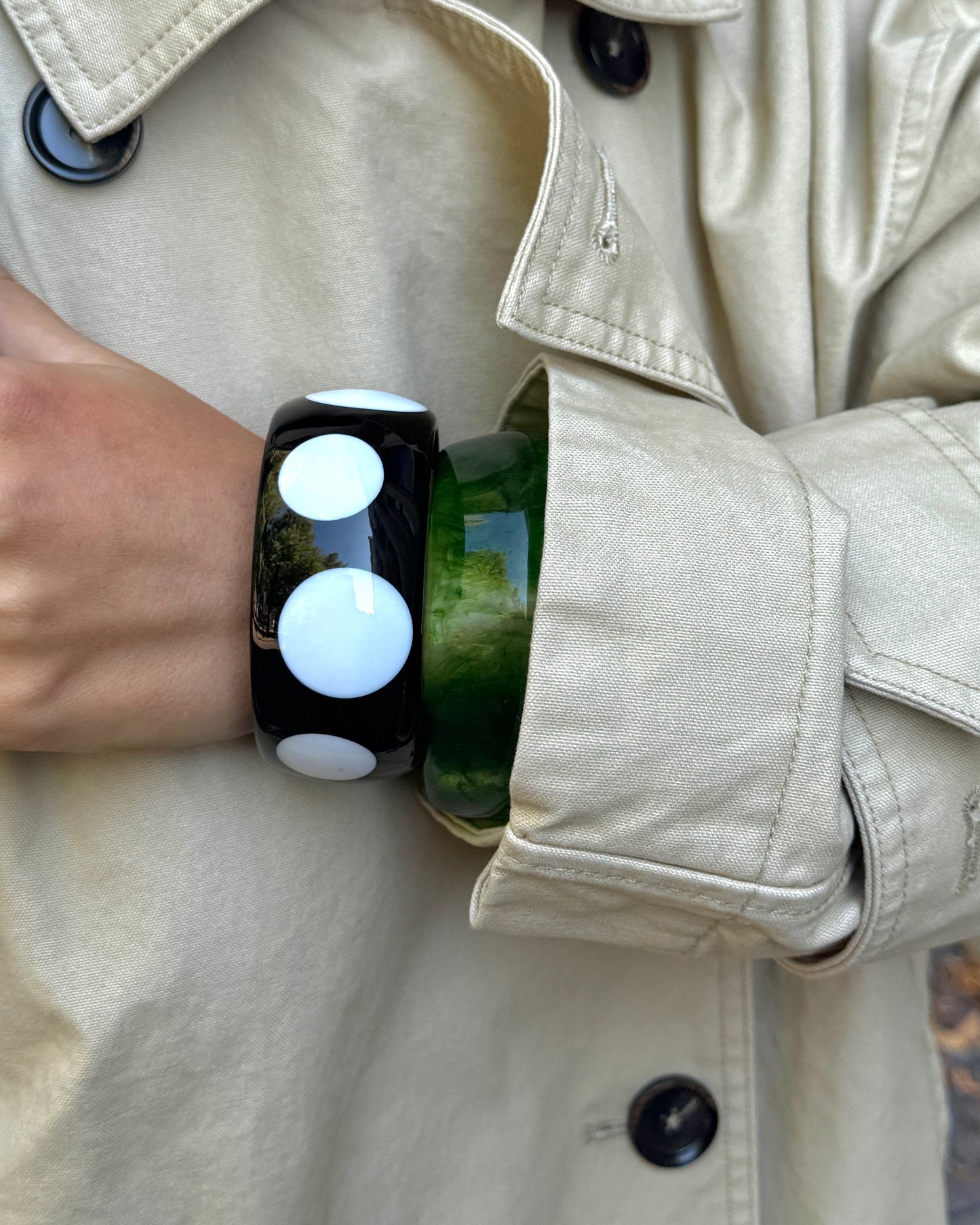 POLKA DOT BANGLE BRACELET