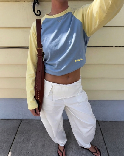 RAGLAN LONGSLEEVE - BLUE/YELLOW