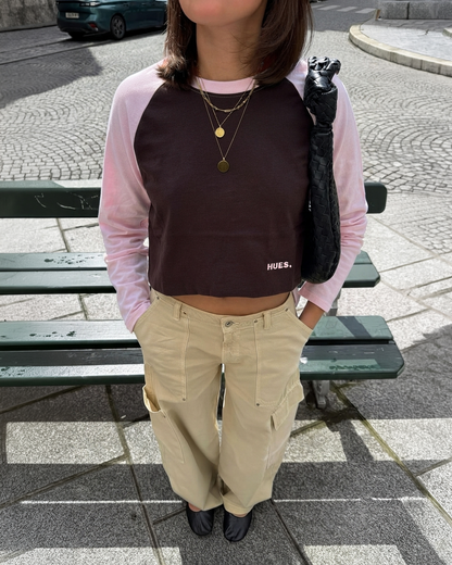 RAGLAN LONGSLEEVE - BROWN/PINK