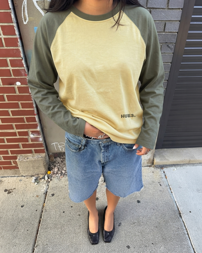 RAGLAN LONGSLEEVE - YELLOW/KHAKI