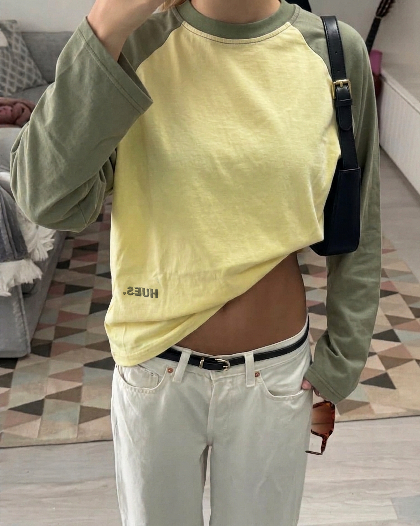 RAGLAN LONGSLEEVE - YELLOW/KHAKI